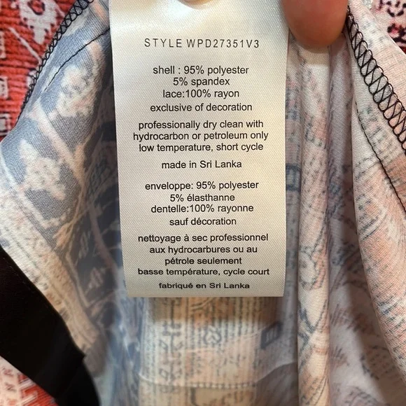 David’s Bridal Multicolor Silky Tie Waist Knee Length Robe Size S/M - Picture 12 of 16